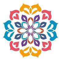 pente mandala art vecteur icône isolé sur une blanc arrière-plan, islamique mandala, cercle coloré mandala