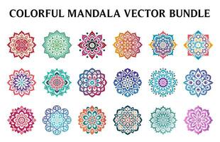 ensemble de coloré vecteur mandala conception floral mandala art, ancien cercle mandala art vecteur illustration empaqueter, Facile et minimal magnifique mandala vecteur dessin, ornemental luxe mandala modèle