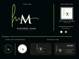 typographie hum Signature vêtements logo, minimal hum luxe lettre logo vecteur