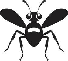 minimaliste majesté noir fourmi vecteur symbole élégance dans simplicité noir fourmi vecteur conception