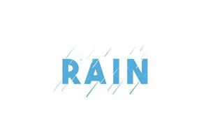 pluie texte avec pluie logo vecteur