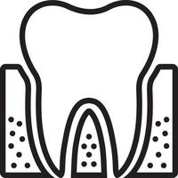 icône de ligne pour la parodontie vecteur