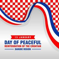 journée de paisible réintégration de le croate Danube région. le journée Croatie illustration vecteur Contexte. vecteur eps dix