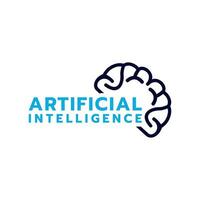 artificiel intelligence logo conception concept vecteur