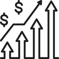 icône de ligne pour la croissance des affaires vecteur