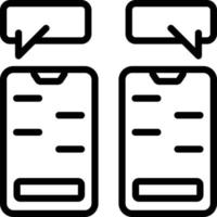 icône de ligne pour discuter vecteur