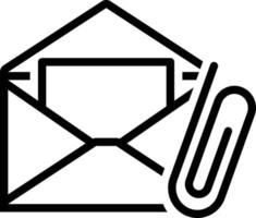 icône de ligne pour e-mail vecteur