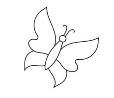 papillon contour icône. linéaire style signe pour mobile concept et la toile conception. insecte Facile ligne art vecteur. symbole, logo illustration vecteur