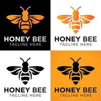 mon chéri abeille logo conception modèle avec vecteur illustration. en volant mon chéri abeille icône symbole dans doubler, plat, et Couleur style. vecteur illustration