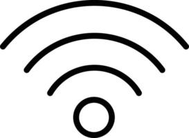 icône de ligne pour hotspot wifi vecteur