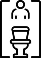 icône de ligne pour les toilettes vecteur