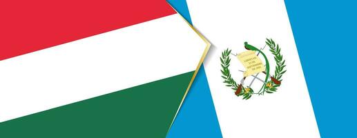 Hongrie et Guatemala drapeaux, deux vecteur drapeaux.