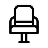 Bureau chaise vecteur icône sur blanc Contexte