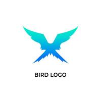 oiseau logo conception. oiseau technologie logo. oiseau La technologie logo. bleu oiseau logo conception modèle. oiseau icône. vecteur