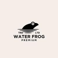 création de vecteur de logo de grenouille d'eau premium