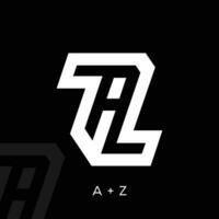 az ou Al lettre logo conception icône vecteur