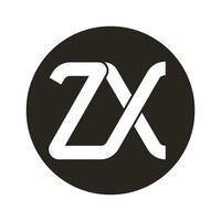 logo lettre zx vecteur