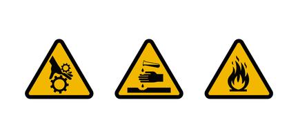 Bandes et signaux d&#39;avertissement de vecteur. vecteur