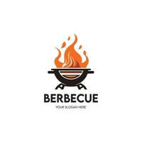 barbecue vecteur logo conception et un barbecue gril symbole