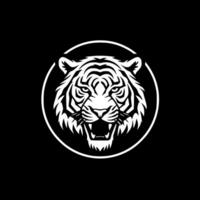 tigre, noir et blanc vecteur illustration