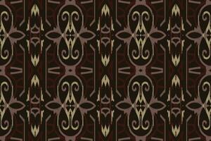 ikat floral paisley broderie Contexte. ikat Bande géométrique ethnique Oriental modèle traditionnel.aztèque style abstrait vecteur illustration.design pour texture, tissu, vêtements, emballage, paréo.