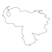 Carte du Venezuela sur fond blanc