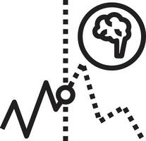 artificiel intelligence icône symbole vecteur image. illustration de le cerveau robot apprentissage Humain intelligent algorithme conception image.