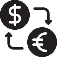 argent échange Paiement icône symbole vecteur image. illustration de le dollar devise pièce de monnaie graphique conception image