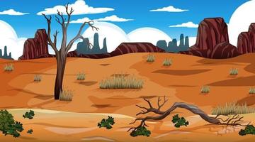 paysage de forêt du désert à la scène de jour vecteur