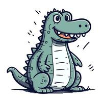 dessin animé crocodile. vecteur illustration de une dessin animé crocodile.