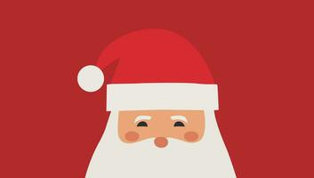 Père Noël claus avec rouge chapeau et blanc barbe vecteur illustration conception