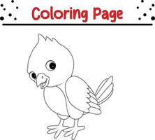 content oiseau coloration page pour des gamins vecteur