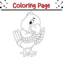 content oiseau coloration page pour des gamins vecteur