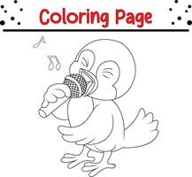 content oiseau coloration page pour des gamins vecteur