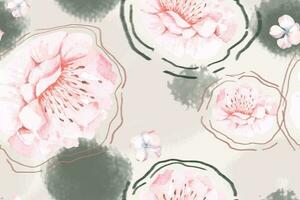 Rose sans couture modèle avec aquarelle pour en tissu et fond d'écran, ancien style.blooming floral minimal arrière-plan.botanique pastel Contexte. vecteur