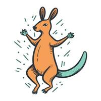 kangourou icône. dessin animé illustration de kangourou icône pour la toile conception vecteur