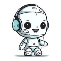 astronaute personnage dessin animé style vecteur illustration. mignonne cosmonaute mascotte.