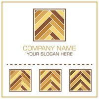 plat style vecteur logo parquet. stratifié pour sol entreprise