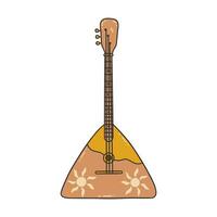 balalaika. russe populaire musical instrument. vecteur griffonnage carte