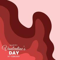 Valentin journée abstrait Contexte avec rouge Rose Couleur vecteur