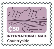 campagne international courrier livraison cachet de la poste vecteur