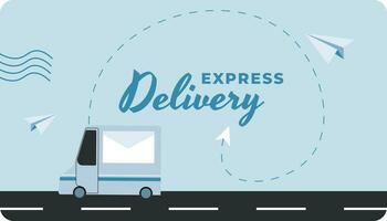 Express livraison, courrier prestations de service pour clients vecteur