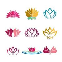 images de logo de lotus de beauté vecteur