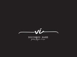 Signature vi mode logo icône, luxe vi iv logo lettre conception pour magasin vecteur