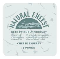 Naturel fromage céto amical produit, 5 livre vecteur