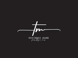 moderne tm féminin logo icône, Signature tm logo lettre conception vecteur