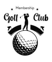 le golf club adhésion, joueur en jouant Jeu vecteur