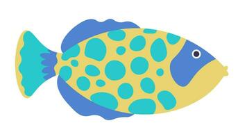 coloré tropical exotique poisson, Marin animaux vecteur