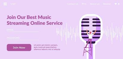 joindre notre meilleur la musique diffusion en ligne service, la toile vecteur
