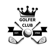 golfeur club logotype, le golf Jeu en jouant vecteur